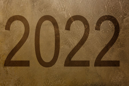Happy new year 2022 written on isolated background