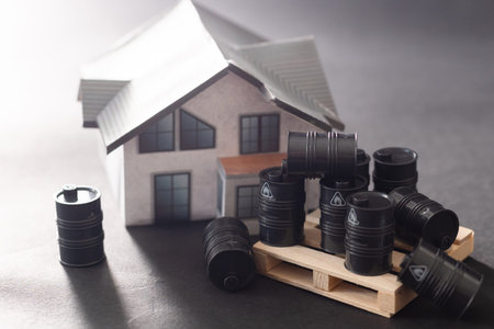toy barrels and house mockup