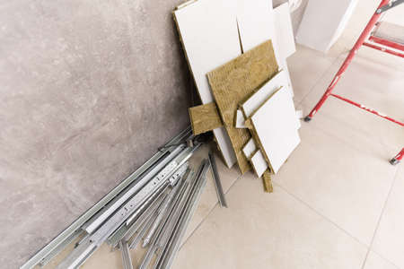 Interior of apartment during on the renovation and constructionの写真素材