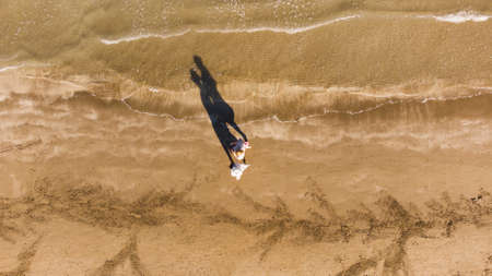 Beautiful beach for a holiday in Albania. Adriatic Sea.の写真素材