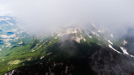 Beautiful landscape in Albania with mountains