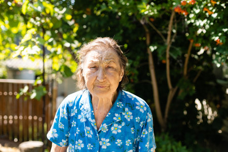 very old great-grandmother. senior old woman