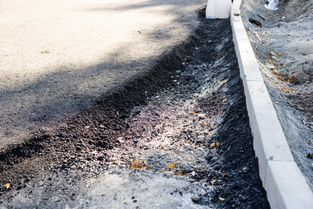 put asphalt on the road