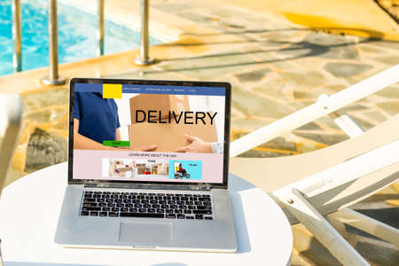 E-shopping Online Business Promotion, laptop.の写真素材