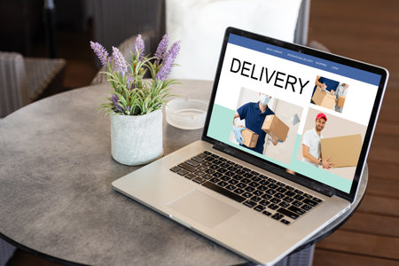 E-shopping Online Business Promotion, laptop.の写真素材