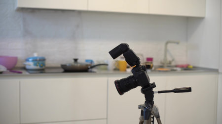 Crime Scene Site Police Photographer Indoors Forensic Domestic Murder Evidenceの写真素材
