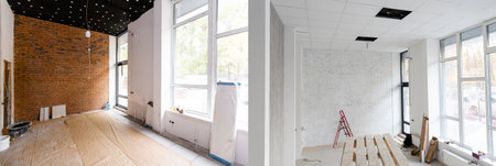 white apartment, sofa gray sunの写真素材