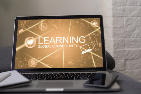 E-learning Education Internet Technology Webinar Online Courses concept.