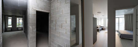 Repair of premises in the house. The room before the upgrade.の写真素材