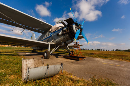 light aircraft returning to land after dropping
