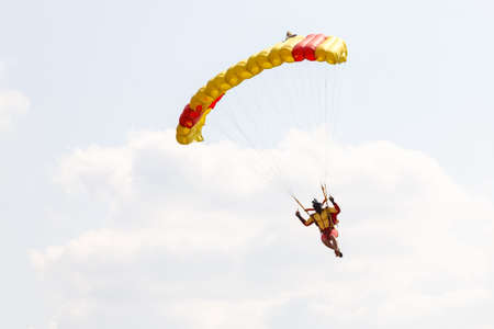 Skydiver freedom concept vintage colorの写真素材