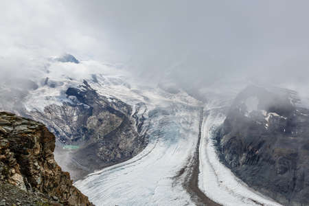 This wiewpoint is above the clouds, who surrounding another peaks in this area.の写真素材