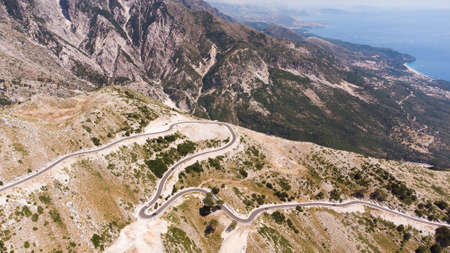 road in the mountains of albania.の写真素材