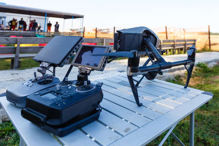 dji quadcopter, camera action productsの写真素材