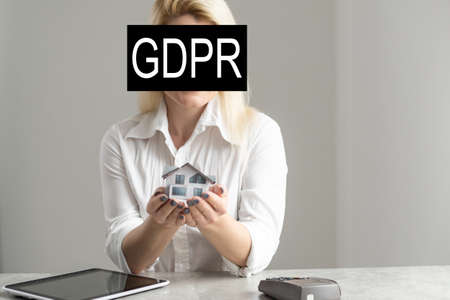 GDPR. Data Protection Regulation. Cyber security and privacy.の写真素材