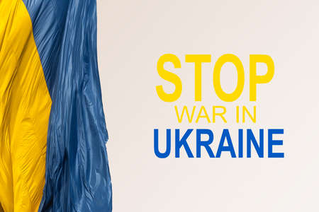 stop war in Ukraine banner illustration.の写真素材