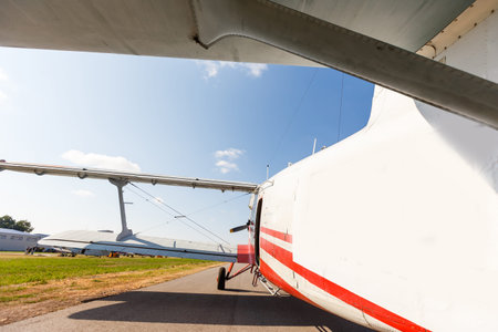 light aircraft returning to land after dropping