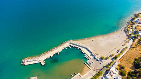 bay at sunny summer day, Crete, Greeceの写真素材