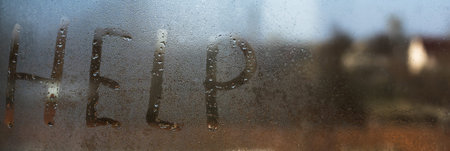 The inscription on the fogged window. Help.