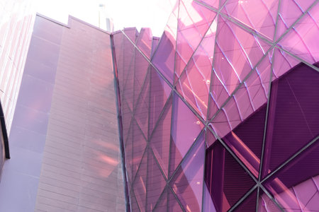 Kiev, Ukraine - November 17, 2021: Mall Respublika modern architecture. shopping center with glass wallsのeditorial素材