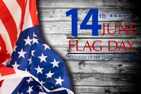 Happy flag day greeting card or background