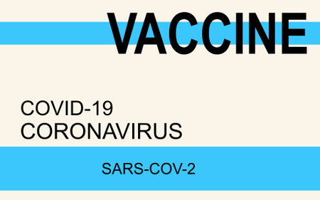 the man delivers the vaccine. Placing VACCINE label on the cardboard boxの写真素材