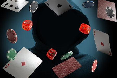 Earnings on the Internet. Winning at an online casino. Hacker. Cybercrime.