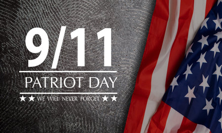 USA Patriot Day illustration. patriotic template for greeting card, flyer, poster, banner. American...