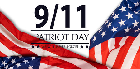 Patriot Day of USA background on american flag