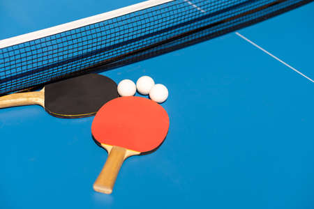 Table Tennis Ball and Bat.の写真素材