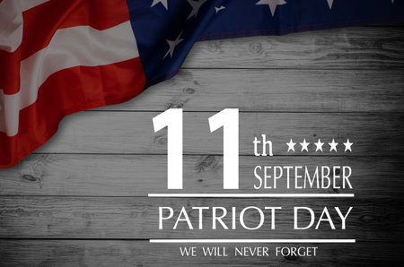 Patriot Day of USA background on american flag