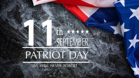 Dark grey black slate background or texture Patriot Day September 11