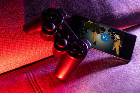 game joystick. Concept of gaming and entertainment.