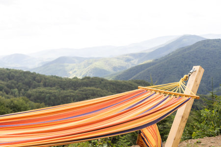 A hammocks for relaxing in the morning in beautiful naturalの写真素材