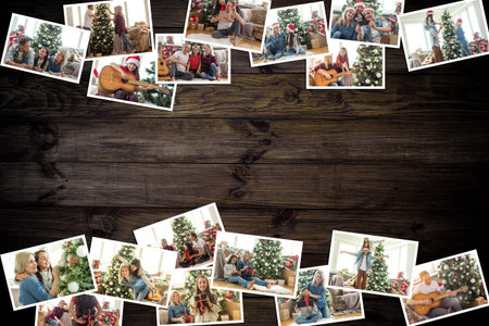 collage of Christmas pictures. Seasons. Holidays.