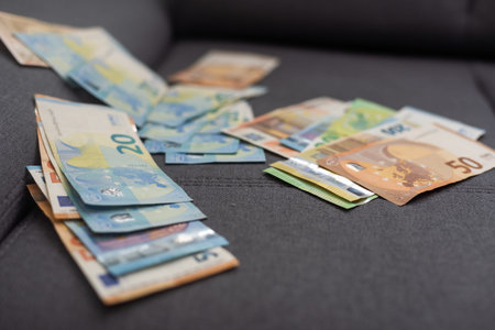 Euro Money. euro cash background. Euro Money Banknotes.