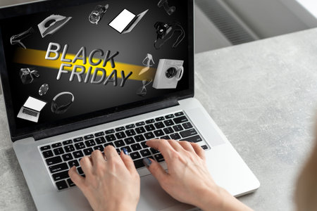 Black Friday Discount Half Price Promotion Conceptの写真素材