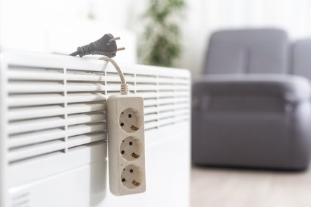 Modern Electric Heater in the house.