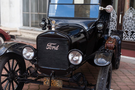 Kyiv, Ukraine - 12 October 2022: exhibition of retro cars at VDNH, fordのeditorial素材