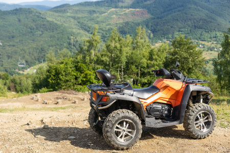 Quadbike in the mountains. ATV