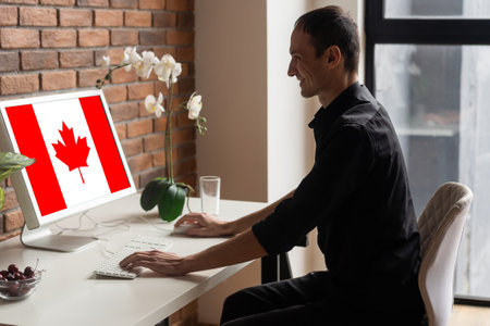 Canada National Flag Business Communication Connection Conceptの写真素材