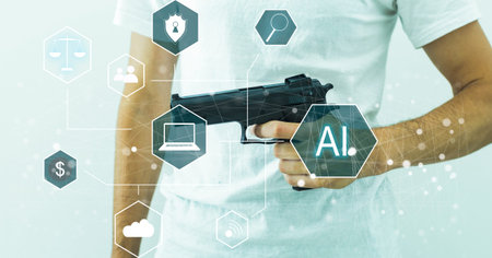 Hand touching digital chatbot for provide access to information and data in online network, robot...
