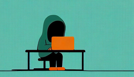 Introvert people Day cartoon hand drawn style flat design illustrations. Concept of woman covering head with blanket and watching tv or movies streaming on laptop with cat.の写真素材