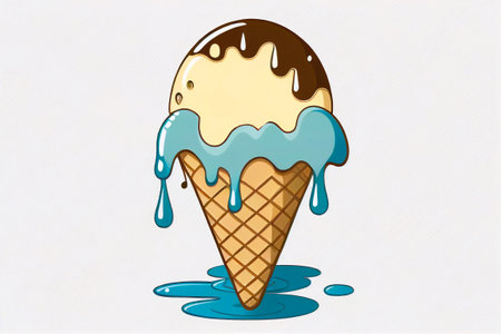 Ice cream. Icecream in nice colors isolated on white background.の素材