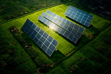 Solar panel, alternative electricity source, concept of sustainable resources. illustration.の素材