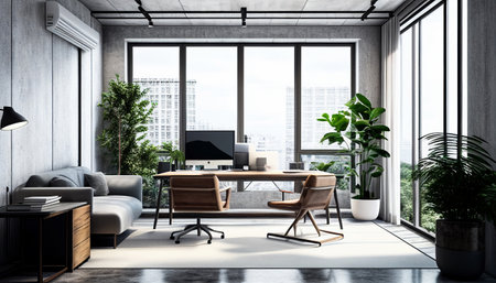 Home office cabinet living room interior conceptの素材