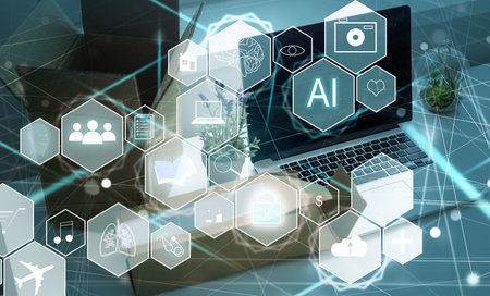 AI(Artificial Intelligence) concept. deep learning.の写真素材