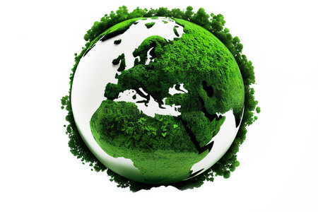 Map of the planet. World map. Global social network. Future. Blue futuristic background with planet Earth. Internet and technology. Generative AI Floating blue plexus geometric background.の素材