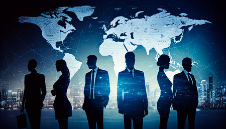 businesspeople team, elegant business people in officeの素材