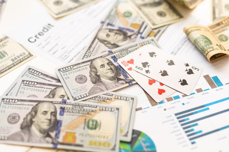 Polish tax form with polish money. money, gambling cardの写真素材